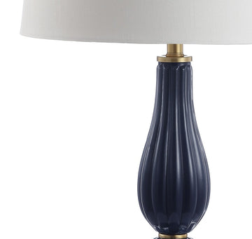 Maddie 28" Glass/Metal LED Table Lamp - JONATHAN Y